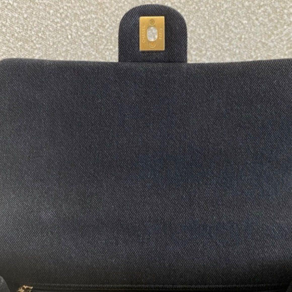 Authentic Chanel Medium Quilted Denim Mood Flap Bag - Picture 12 of 16